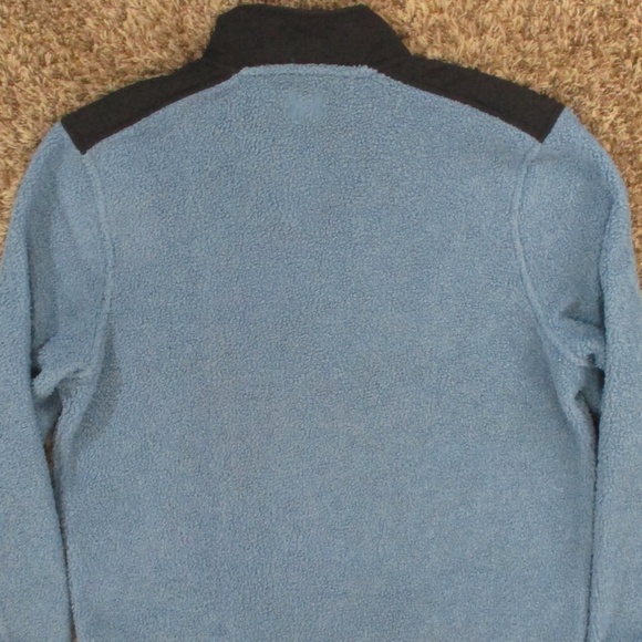 Under Armour Jacket Men's Large Blue Black Golf Fleece Zip Fuzzy Soft Sweatshirt - Picture 4 of 7